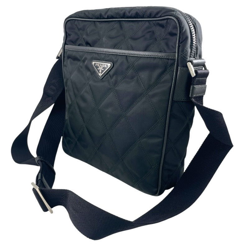 【PRADA】プラダ 2VH002 ショルダーバッグ ナイロン レディース テスート キルティング ポシェット サコッシュ 三角プレート メンズ