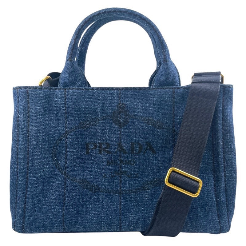 PRADA】プラダ カナパ B2439G ハンドバッグレディース 2WAY デニム トート ショルダー