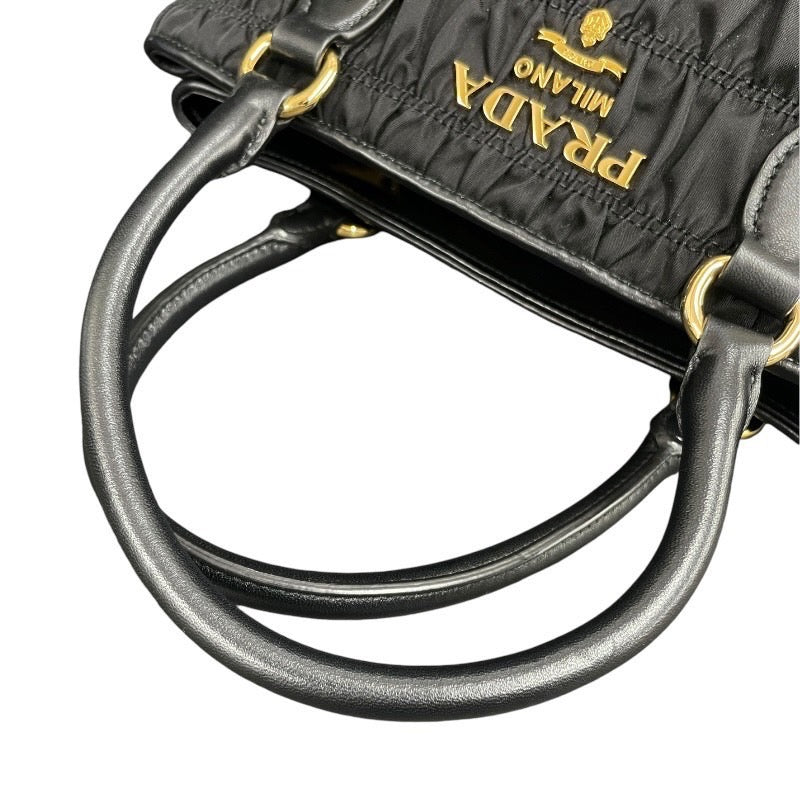 【PRADA】プラダ 1BA173 ハンドバッグ ナイロン レディース ギャザー トート テスート
