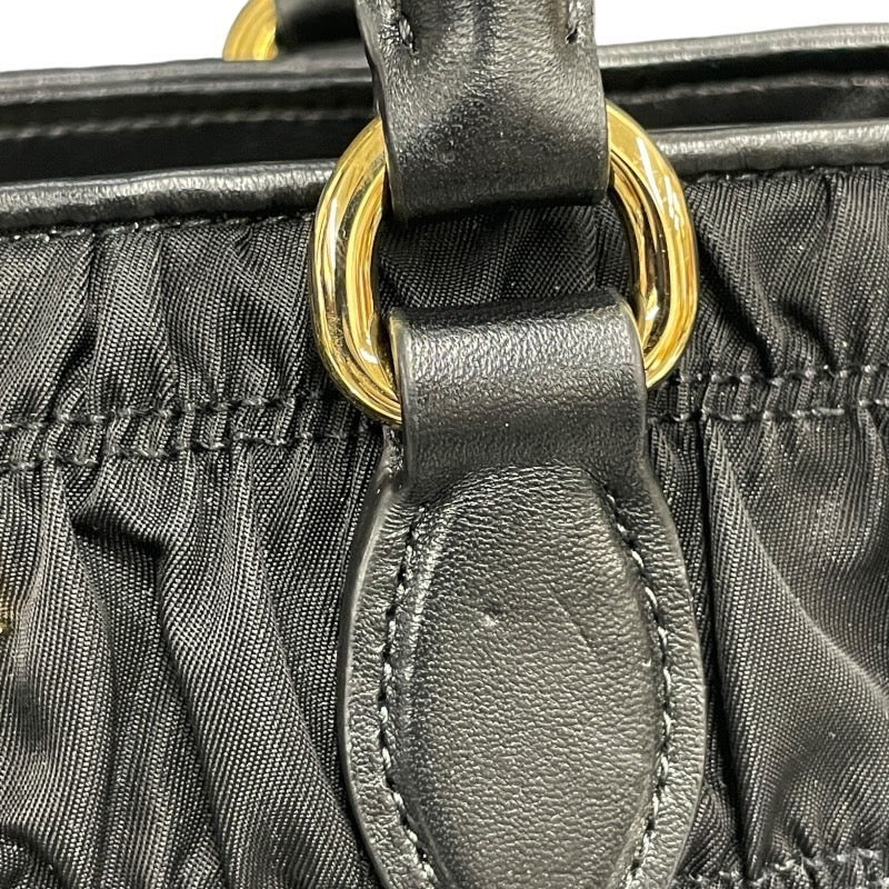 【PRADA】プラダ 1BA173 ハンドバッグ ナイロン レディース ギャザー トート テスート