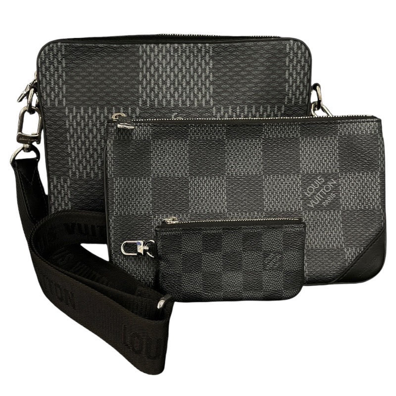 【LOUIS VUITTON】ルイ・ヴィトン トリオ メッセンジャー N50017 ショルダーバッグ メンズ ダミエグラフィット3D ポシェット