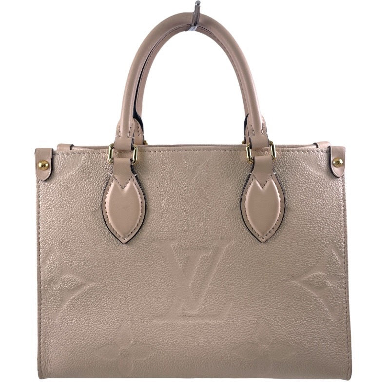 【LOUIS VUITTON】ルイ・ヴィトン オンザゴーPM M46569 ハンドバッグ レザーレディース アンプラント モノグラム クレーム