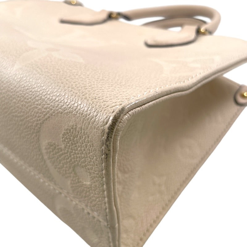 【LOUIS VUITTON】ルイ・ヴィトン オンザゴーPM M46569 ハンドバッグ レザーレディース アンプラント モノグラム クレーム
