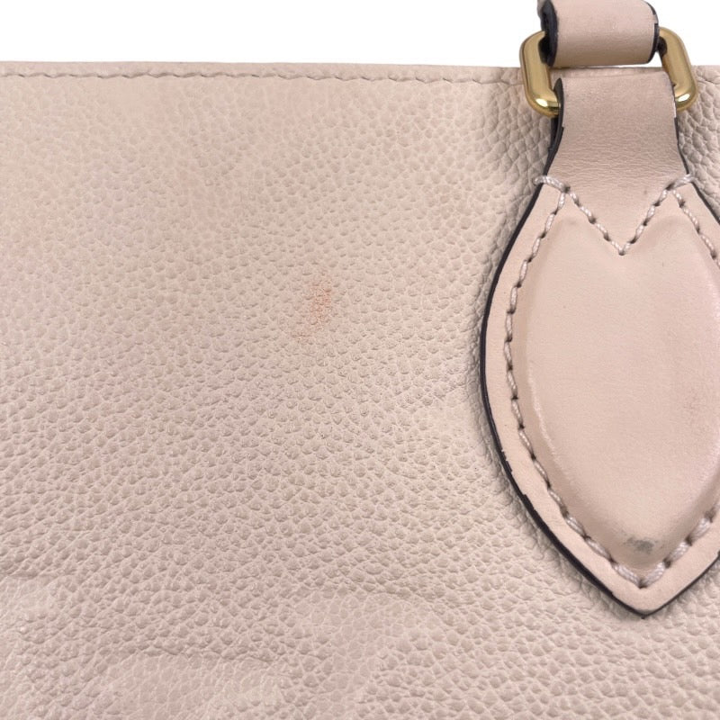 【LOUIS VUITTON】ルイ・ヴィトン オンザゴーPM M46569 ハンドバッグ レザーレディース アンプラント モノグラム クレーム