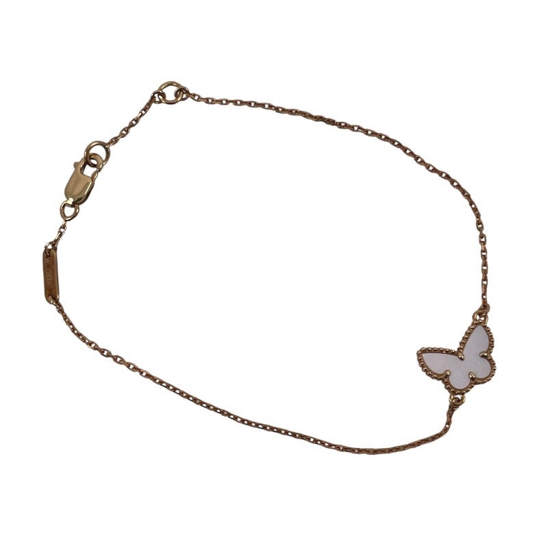 【Van Cleef & Arpels】ヴァンクリーフ&アーペル スウィートアルハンブラ パピヨン ブレスレット K18イエローゴールドレディース K18 750 シェル VCA