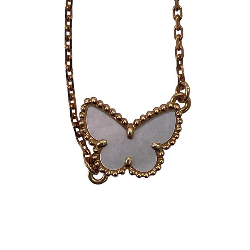 【Van Cleef & Arpels】ヴァンクリーフ&アーペル スウィートアルハンブラ パピヨン ブレスレット K18イエローゴールドレディース K18 750 シェル VCA