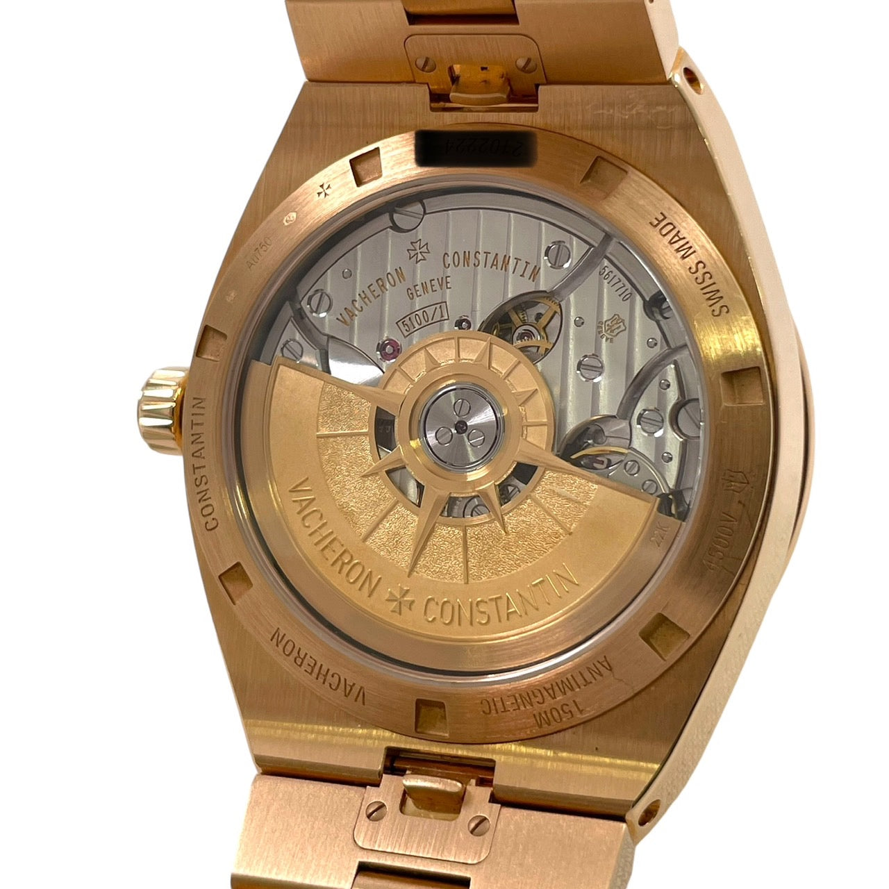 【VACHERON CONSTANTIN】ヴァシュロン・コンスタンタン オーヴァーシーズ 4500V/110R-B705 腕時計 K18ピンクゴールドメンズ ピンクゴールド 青文字盤 ブルー