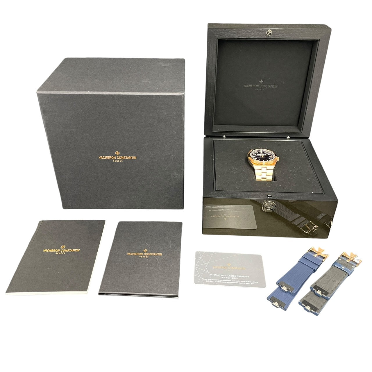 【VACHERON CONSTANTIN】ヴァシュロン・コンスタンタン オーヴァーシーズ 4500V/110R-B705 腕時計 K18ピンクゴールドメンズ ピンクゴールド 青文字盤 ブルー