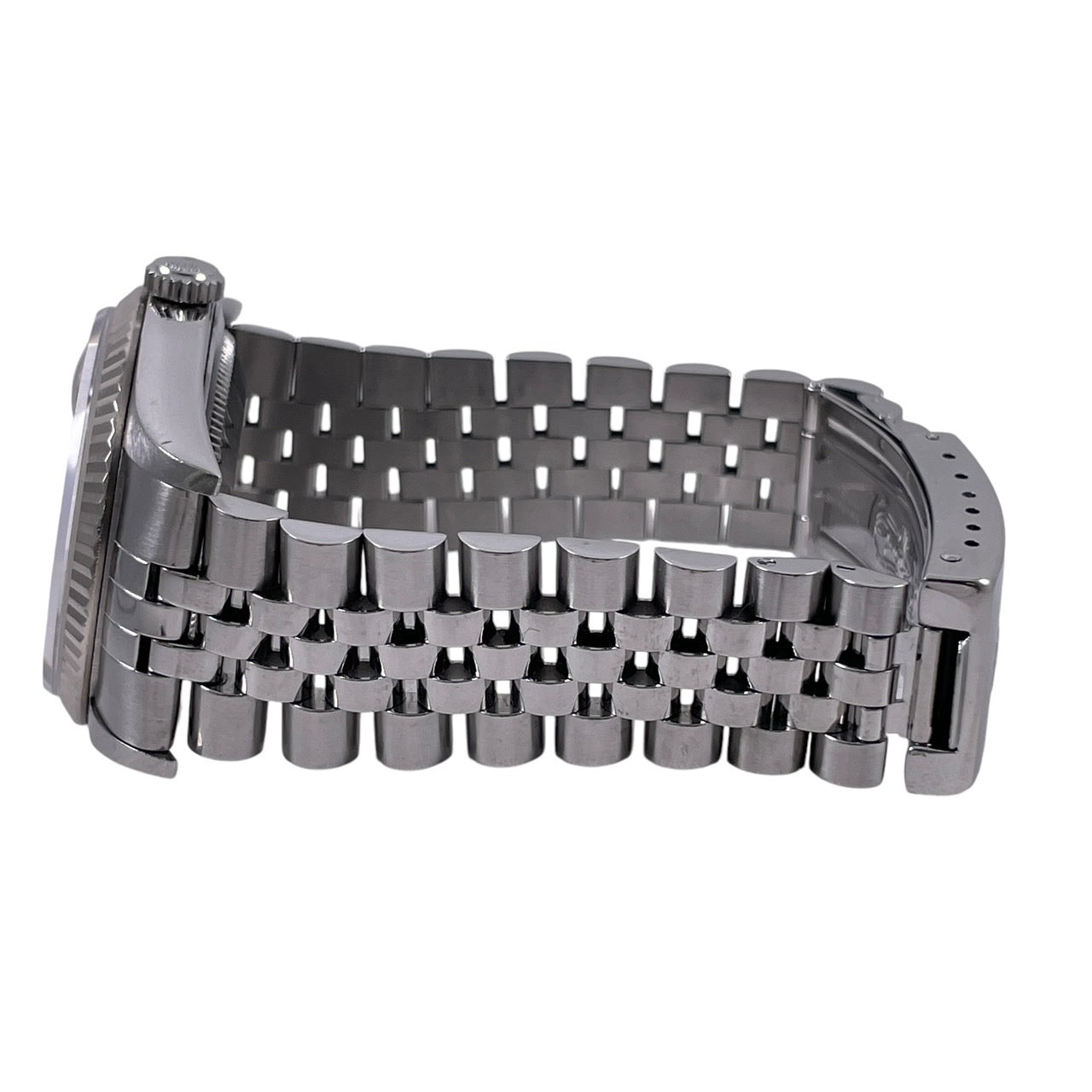 【ROLEX】ロレックス デイトジャスト 16234G 腕時計 SS/WGメンズ シルバー プリントコンピューター文字盤 10Pダイヤ プリコン