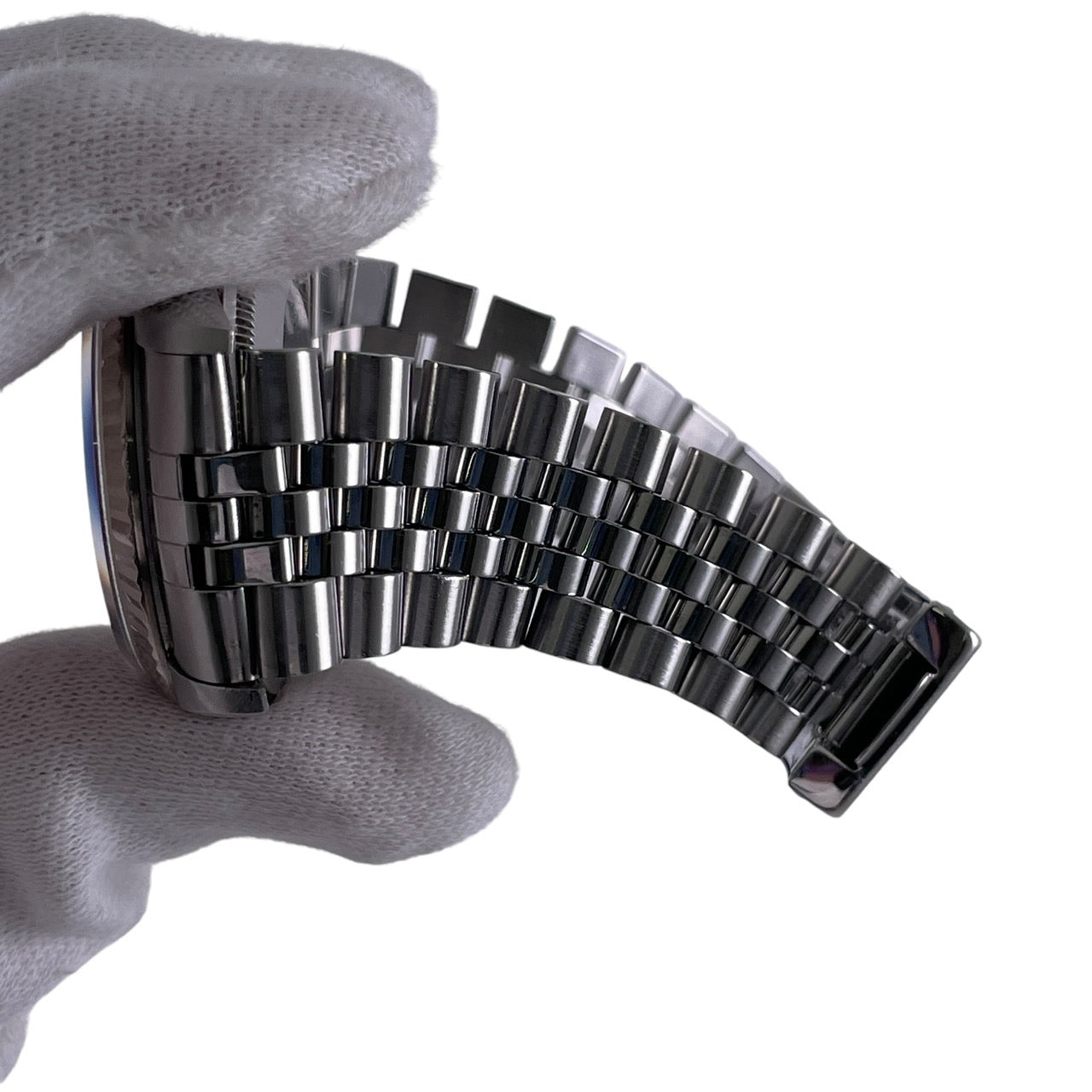 【ROLEX】ロレックス デイトジャスト 16234G 腕時計 SS/WGメンズ シルバー プリントコンピューター文字盤 10Pダイヤ プリコン