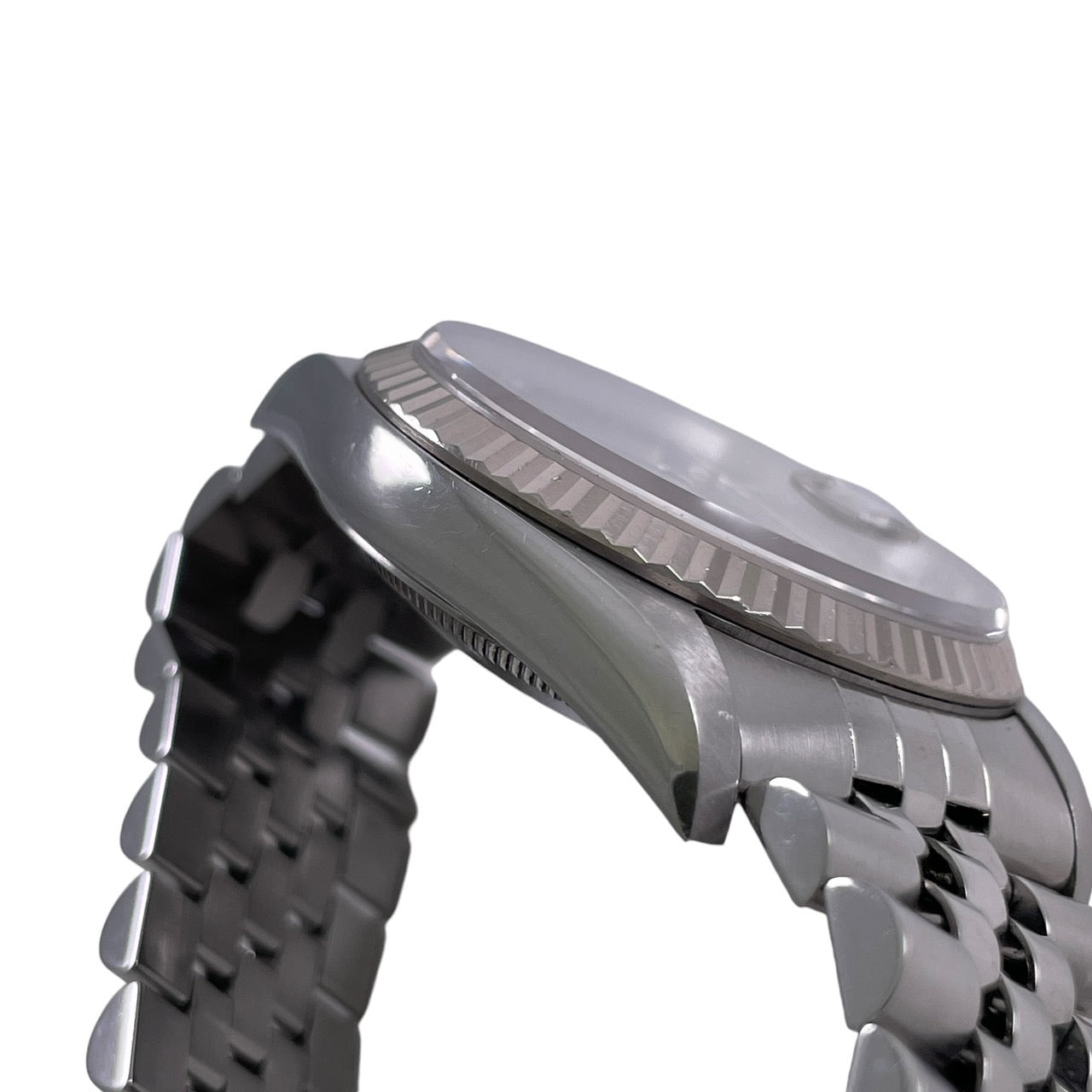 【ROLEX】ロレックス デイトジャスト 16234G 腕時計 SS/WGメンズ シルバー プリントコンピューター文字盤 10Pダイヤ プリコン