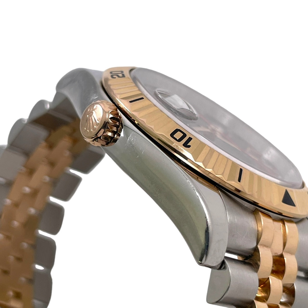【ROLEX】ロレックス デイトジャスト ターノグラフ 116261 腕時計 SS/PGメンズ ブラック 黒文字盤 コンビ