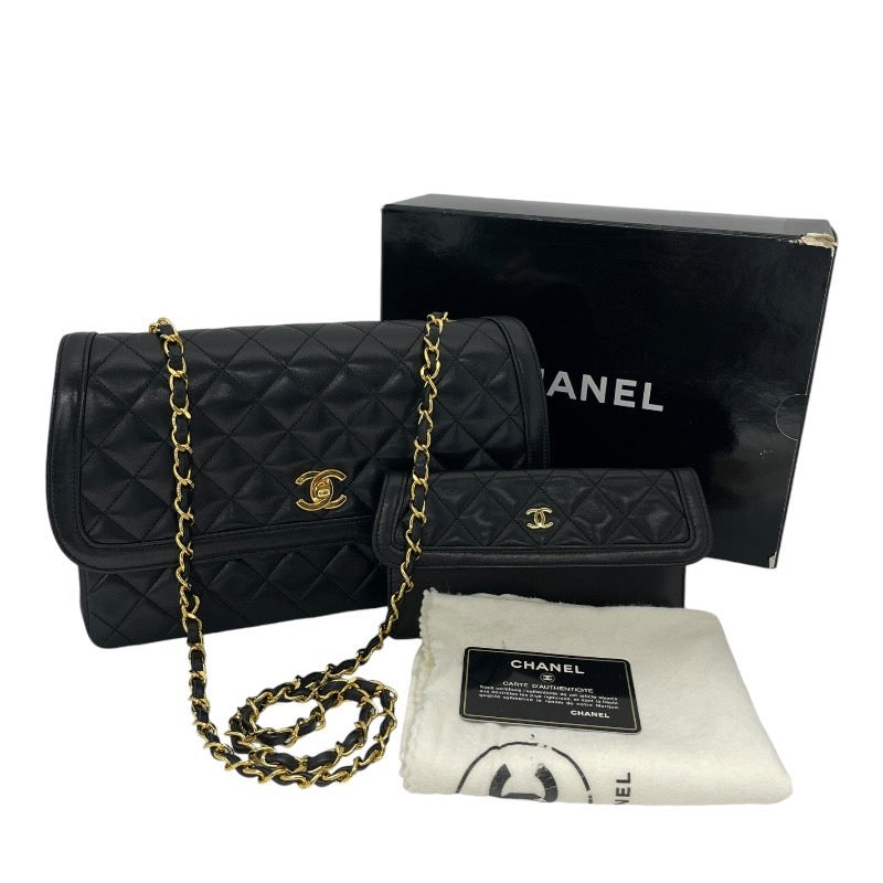 【CHANEL】シャネル マトラッセ ショルダーバッグ ラムスキン レディース ポーチ付き チェーンショルダーバッグ ターンロック金具 ココマーク