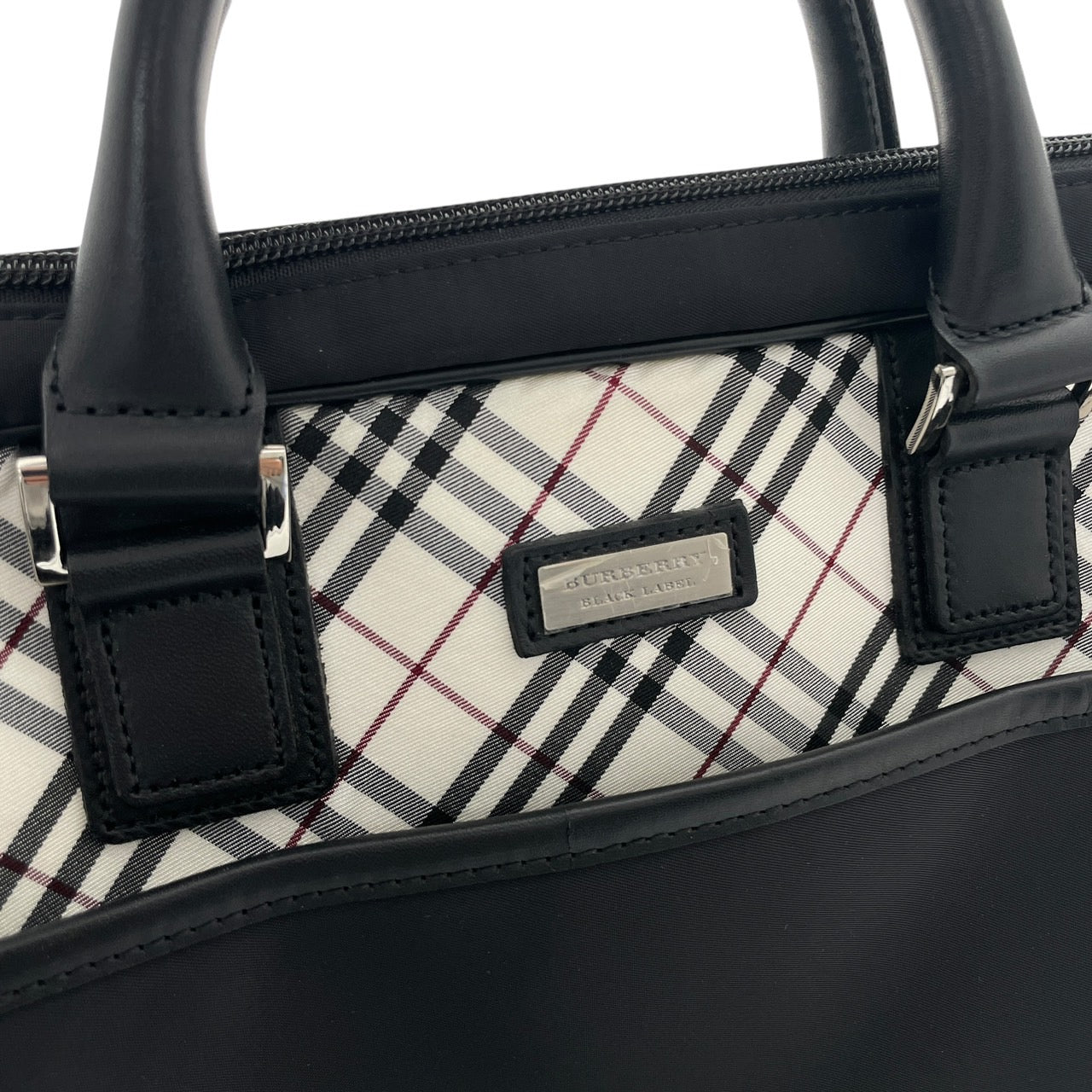 【BURBERRY BLACK LABEL】バーバリーブラックレーベル ビジネスバッグ ナイロンメンズ 2WAY チェック柄 ブリーフケース ナイロン