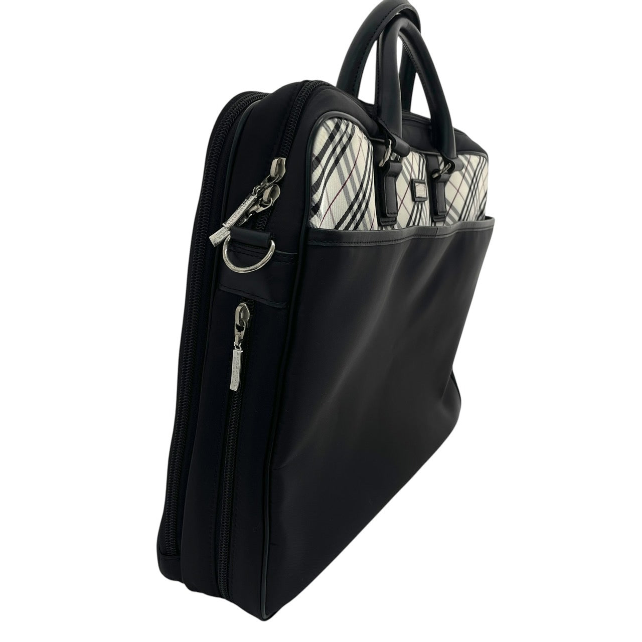 【BURBERRY BLACK LABEL】バーバリーブラックレーベル ビジネスバッグ ナイロンメンズ 2WAY チェック柄 ブリーフケース ナイロン