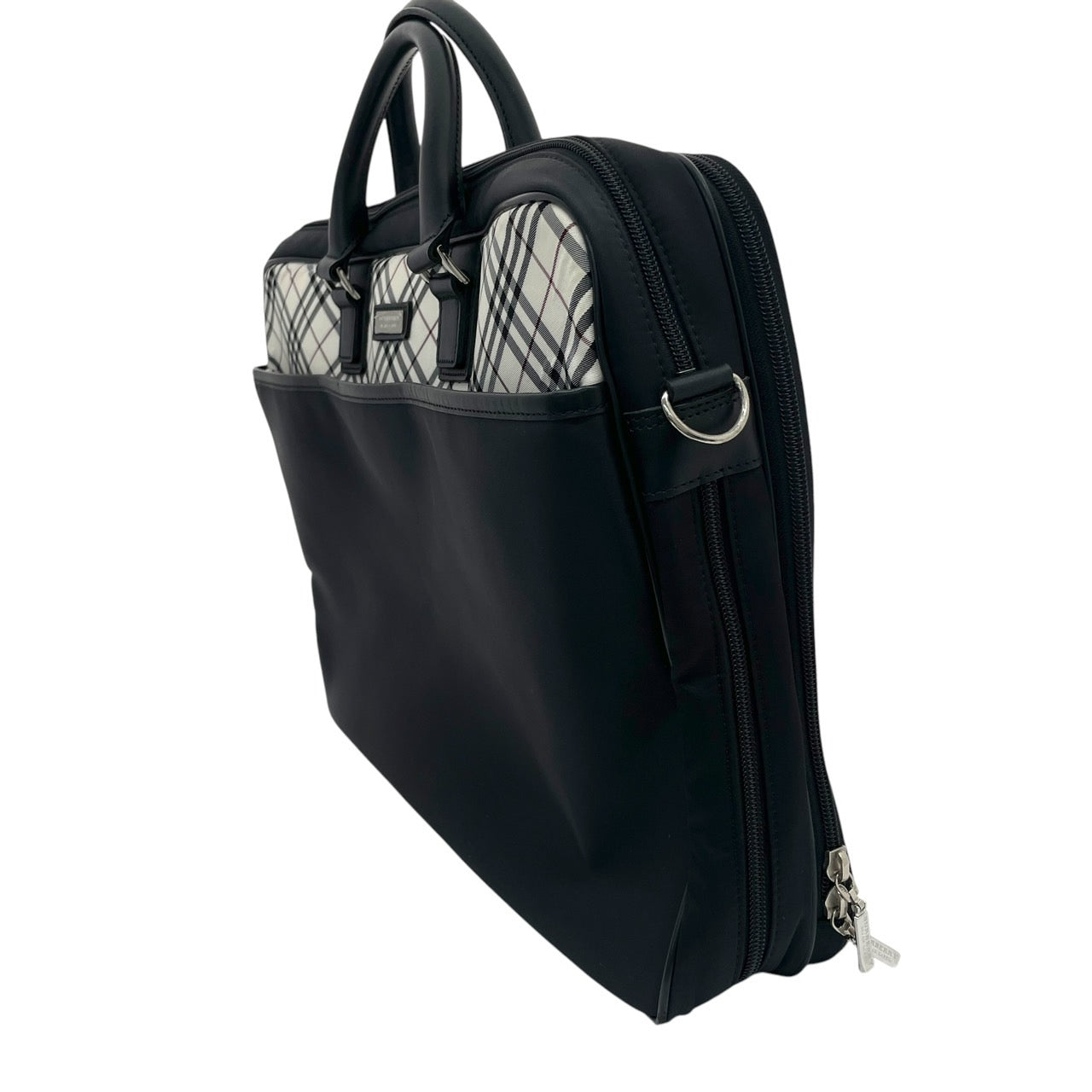 【BURBERRY BLACK LABEL】バーバリーブラックレーベル ビジネスバッグ ナイロンメンズ 2WAY チェック柄 ブリーフケース ナイロン