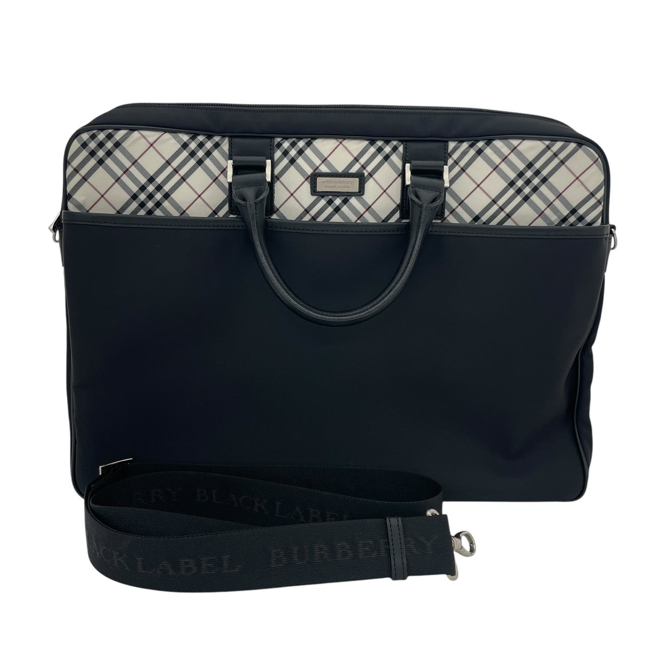 【BURBERRY BLACK LABEL】バーバリーブラックレーベル ビジネスバッグ ナイロンメンズ 2WAY チェック柄 ブリーフケース ナイロン