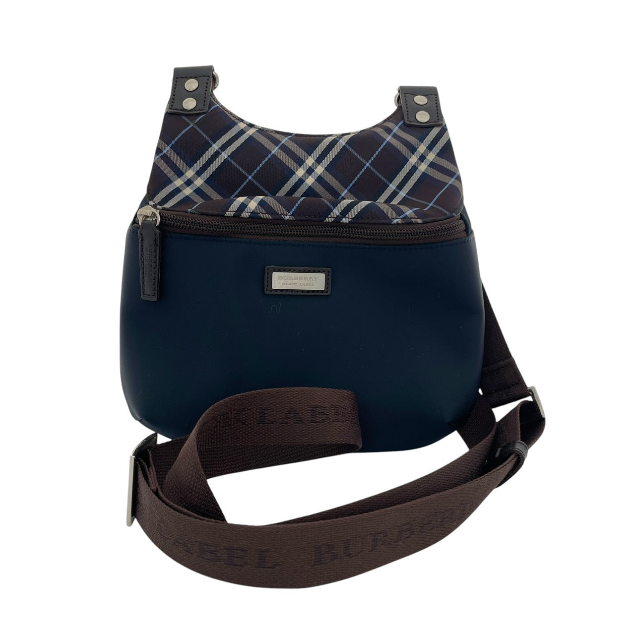 【BURBERRY BLACK LABEL】バーバリーブラックレーベル ショルダーバッグメンズ チェック柄 ナイロン ポシェット ポーチ