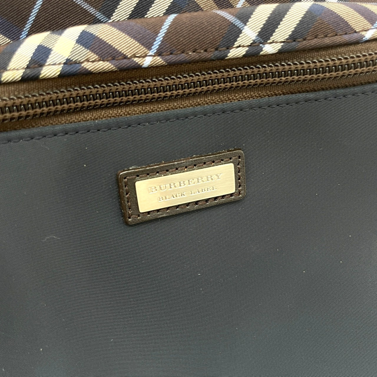 【BURBERRY BLACK LABEL】バーバリーブラックレーベル ショルダーバッグメンズ チェック柄 ナイロン ポシェット ポーチ