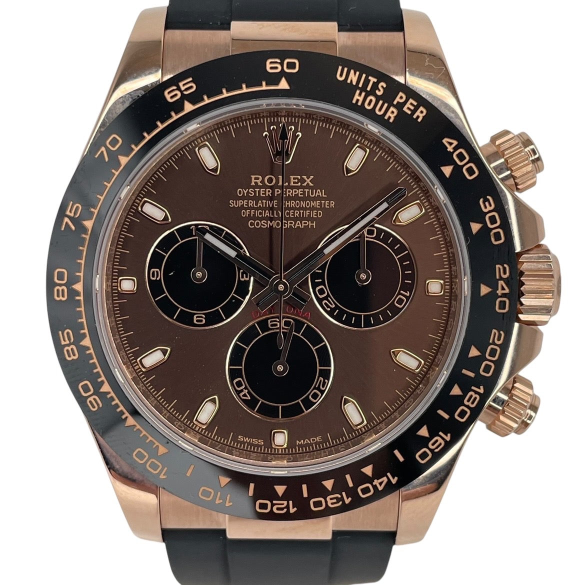 【ROLEX】ロレックス コスモグラフデイトナ 116515LN 腕時計 PG/ラバーメンズ チョコレート文字盤 ピンクゴールド ラバーベルト クロノグラフ