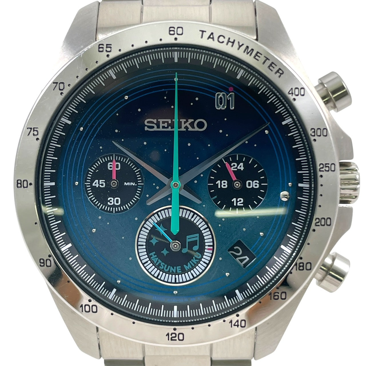 【SEIKO】セイコー スピリット 8T63-02J0 腕時計メンズ 初音ミク 3900本限定 HATSUNE MIKU Happy 16th Birthday SEIKO クロノグラフ アクスタ アクリルスタンド付