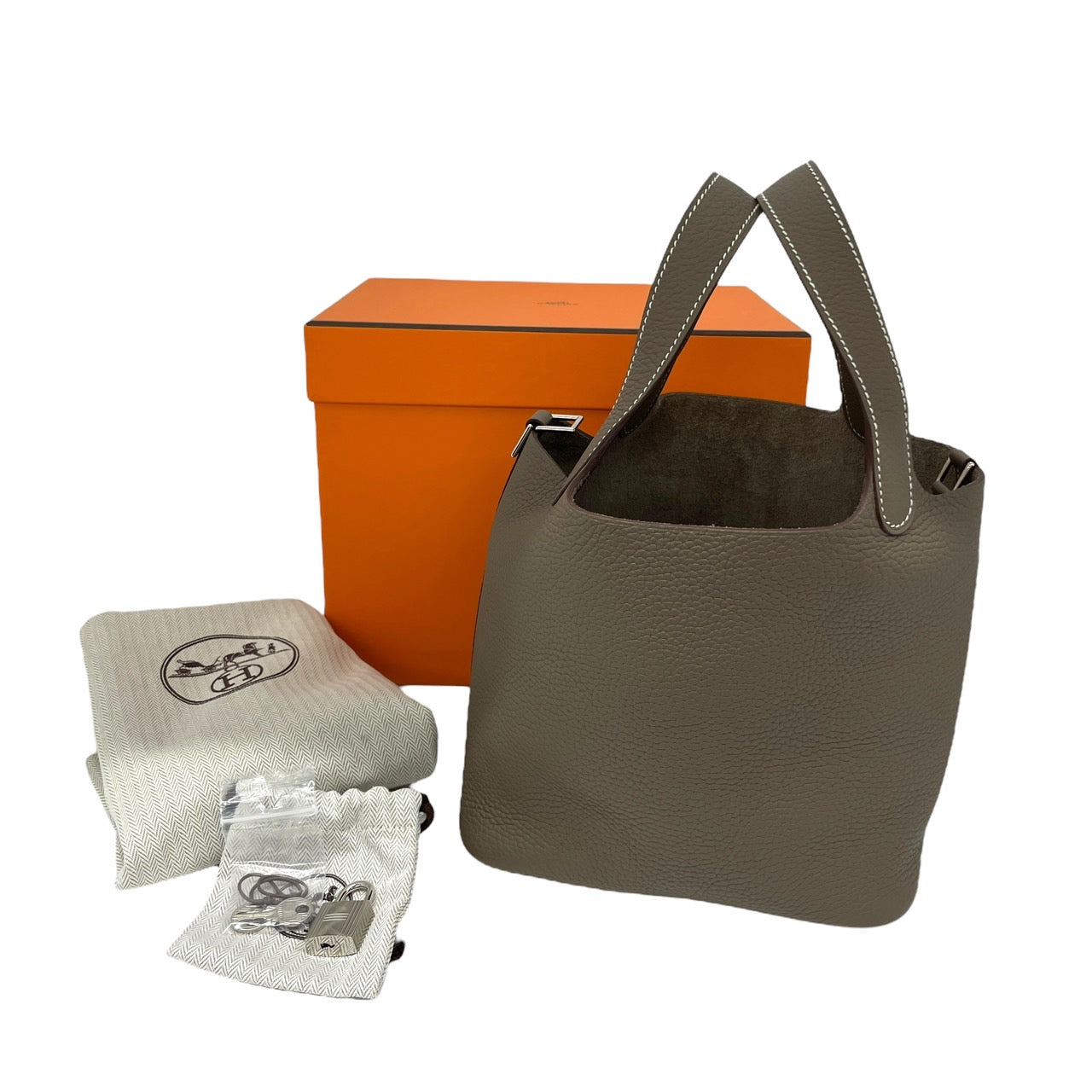 【HERMES】エルメス ピコタンロックPM ハンドバッグ トリヨンクレマンスレディース エトゥープ ピコタンロック18 エトープ
