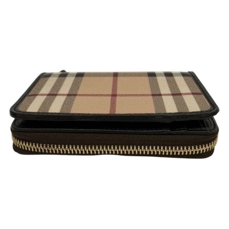 【BURBERRY】バーバリー 3798989 二つ折り財布ユニセックス シャドーホース 2つ折り ラウンドファスナー 財布 チェック柄