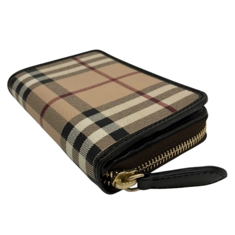 【BURBERRY】バーバリー 3798989 二つ折り財布ユニセックス シャドーホース 2つ折り ラウンドファスナー 財布 チェック柄
