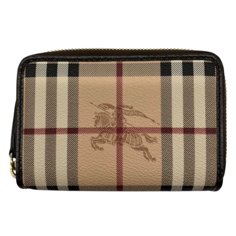 【BURBERRY】バーバリー 3798989 二つ折り財布ユニセックス シャドーホース 2つ折り ラウンドファスナー 財布 チェック柄