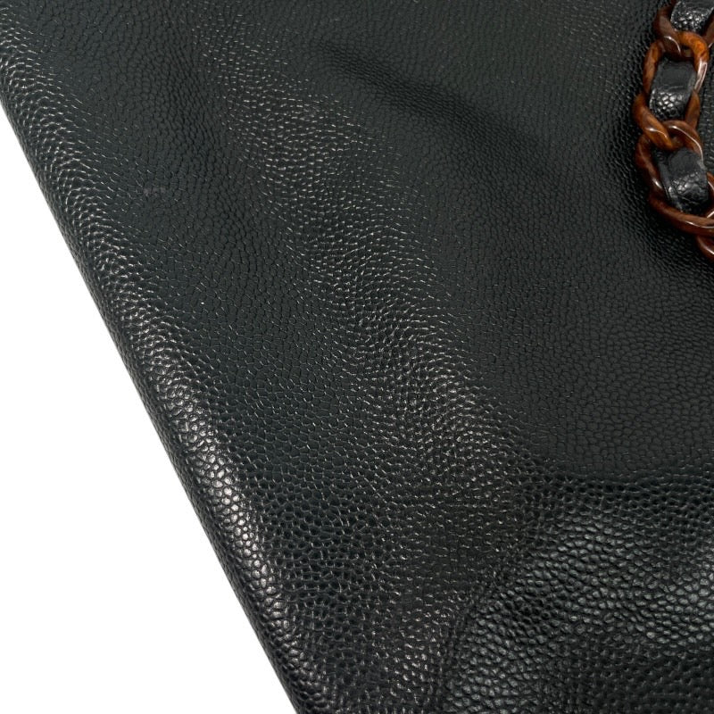 【CHANEL】シャネル トートバッグレディース ココマーク ウッドチェーン プラチェーン トート キャビアスキン