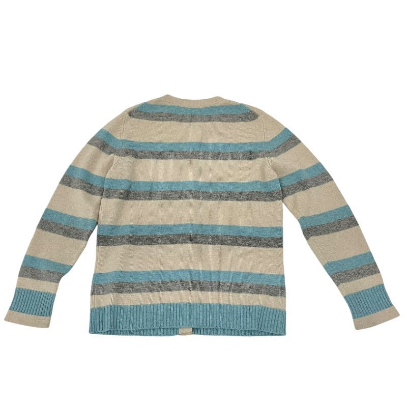 【CHANEL】シャネル カシミア100% ボーダー P30236K00365 カーディガン カシミヤ レディース ボタン カシミヤ