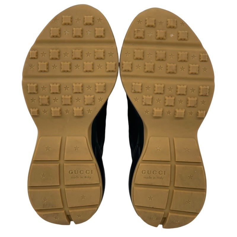 【GUCCI】グッチ ロゴスニーカー 552851 スニーカーメンズ ダットシューズ 本革 靴 ヴィンテージロゴ サイズ7