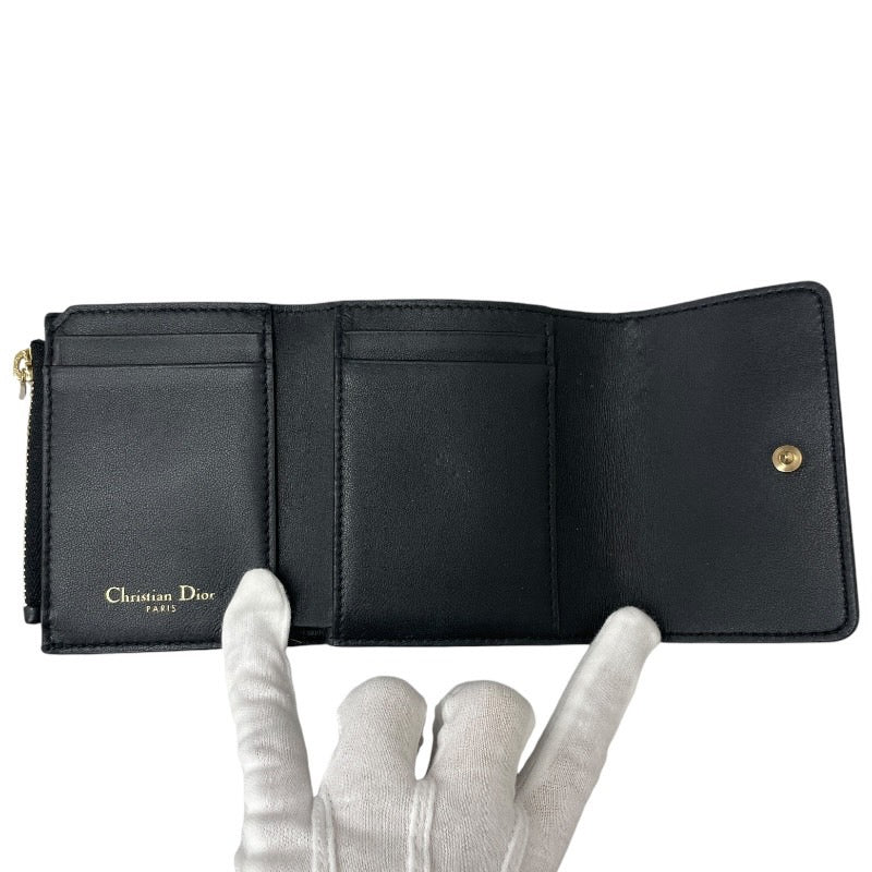 【Dior】ディオール 30モンテーニュ 三つ折り財布レディース コンパクトウォレット レザー