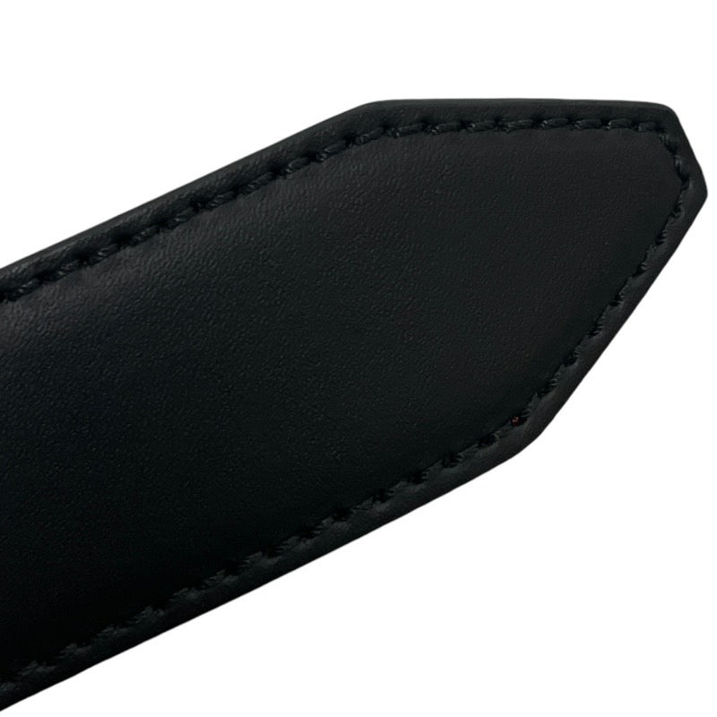 【FENDI】フェンディ モンスター リバーシブル ベルト レザーメンズ 黒/赤 レザー
