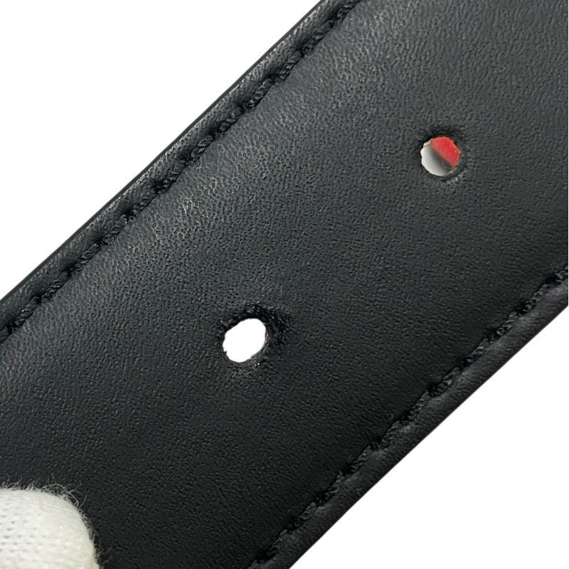【FENDI】フェンディ モンスター リバーシブル ベルト レザーメンズ 黒/赤 レザー