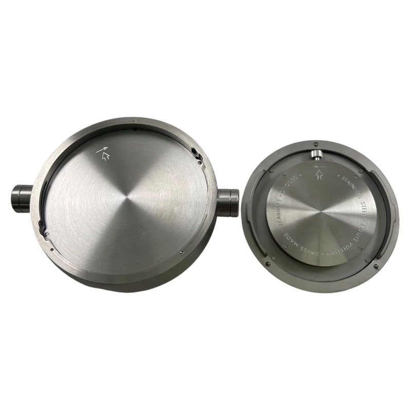 【LOUIS VUITTON】ルイ・ヴィトン タンブール デュアルタイム テーブルクロック Q1Q030 置時計ユニセックス トランク モノグラムエクリプス