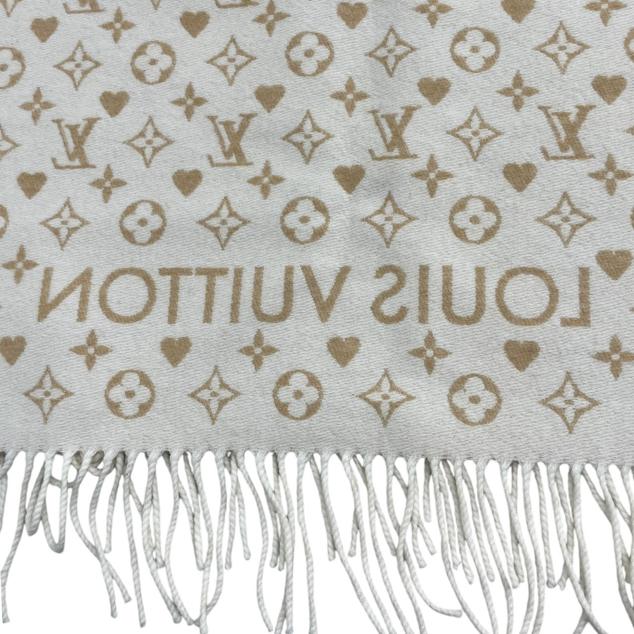 【LOUIS VUITTON】ルイ・ヴィトン マフラー・ゲーム・オン M76900 マフラー カシミヤレディース モノグラム カシミヤ DUNE デューン ベージュ ゲームオン