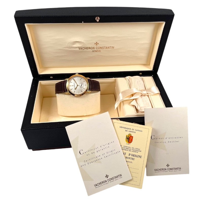 【VACHERON CONSTANTIN】ヴァシュロン・コンスタンタン マルタ グラン クラシック 81000/000J 腕時計 YG/レザー メンズ パトリモニー イエローゴールド スモールセコンド