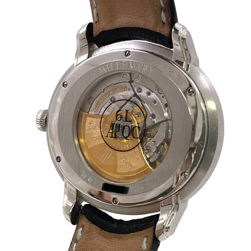 【AUDEMARS PIGUET】オーデマ・ピゲ ミレネリー 15320BC.OO.D093CR.01 腕時計 WG/レザーメンズ K18 750 WG ホワイトゴールド