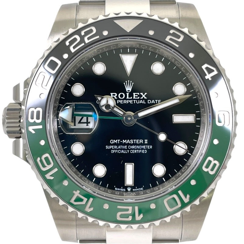 【ROLEX】ロレックス GMTマスター2 126720VTNR 腕時計 ステンレススチールメンズ レフティ ランダム 2022年ギャランティ オイスターブレス
