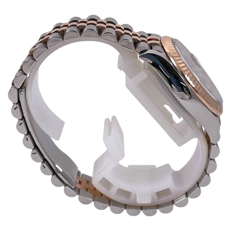 【ROLEX】ロレックス デイトジャスト31 278271G 腕時計 SS/PG レディース ランダム番 2021年ギャラ チョコレート文字盤 10Pダイヤモンド ピンクゴールド ブラウン