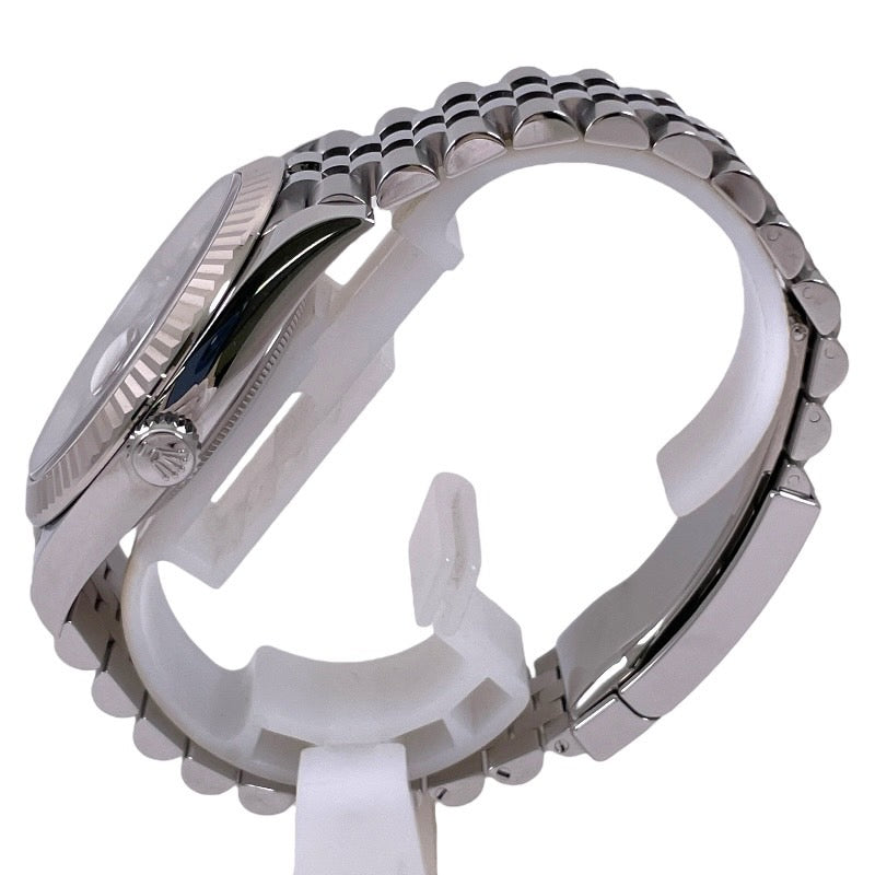 【ROLEX】ロレックス デイトジャスト41 126334G 腕時計 SS/WGメンズ ジュビリーブレス スレート 10Pダイヤ ランダム番 グレー