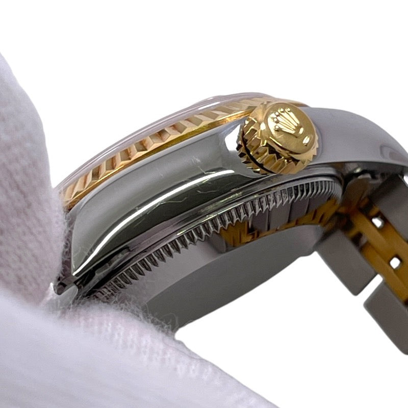 【ROLEX】ロレックス オイスターパーペチュアル デイトジャスト 79173NR 腕時計 SS/YGレディース ホワイトシェル ローマ K番
