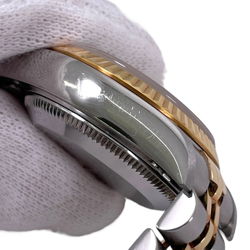 【ROLEX】ロレックス オイスターパーペチュアル デイトジャスト 79173NR 腕時計 SS/YGレディース ホワイトシェル ローマ K番
