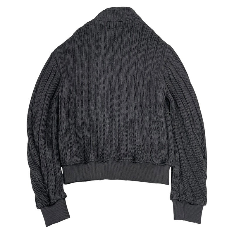 【DOLCE&GABBANA】ドルチェアンドガッバーナ ジップアップウールジャケット G9K94T ブルゾン ウール メンズ ドルガバ 黒 ブラック ニット セーター プレート