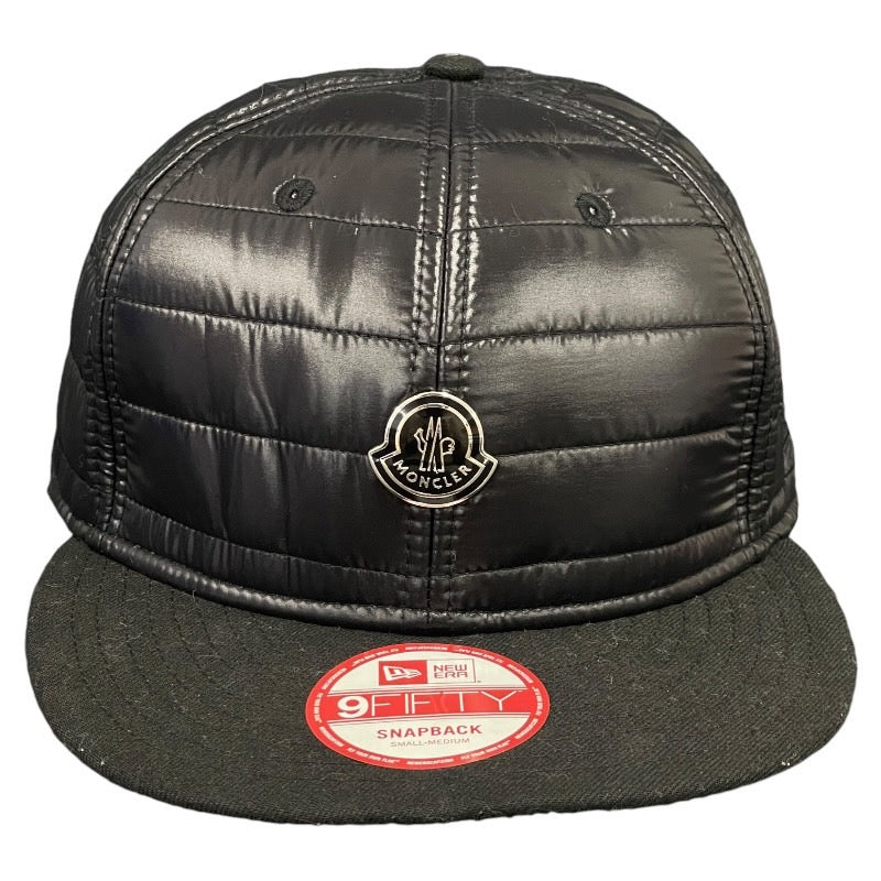 【MONCLER】モンクレール ベースボールキャップ A20960030100 キャップメンズ ニューエラ NEW ERA コラボ NEWERA ダウン スナップバック スモール ミディアム SMALL MEDIUM 黒 ブラック 帽子