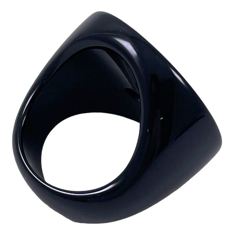 【CHANEL】シャネル マドモアゼル リング・指輪 プラスチックレディース 12号 希少 黒 マドモワゼル