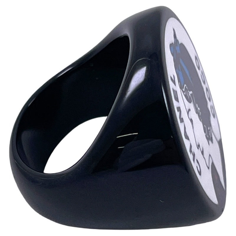 【CHANEL】シャネル マドモアゼル リング・指輪 プラスチックレディース 12号 希少 黒 マドモワゼル