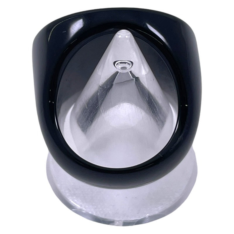 【CHANEL】シャネル マドモアゼル リング・指輪 プラスチックレディース 12号 希少 黒 マドモワゼル