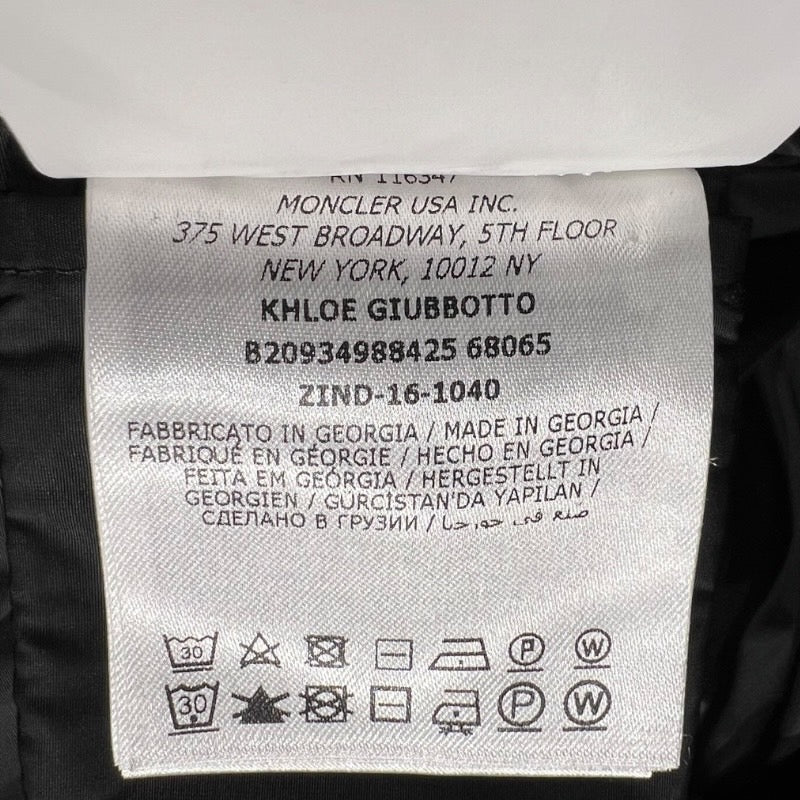 【MONCLER】モンクレール KHLOE ダウンジャケットレディース サイズ00 クロエ ダウンコート ファー 国内正規タグ付 ベルト付き
